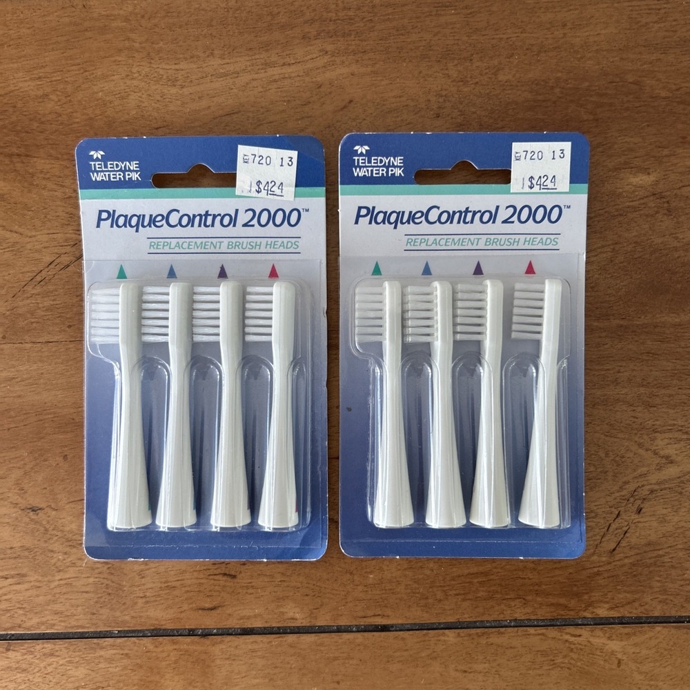2 Packs Vintage Teledyne Water Pik Plaque Control 2000 Replacement Heads NOS